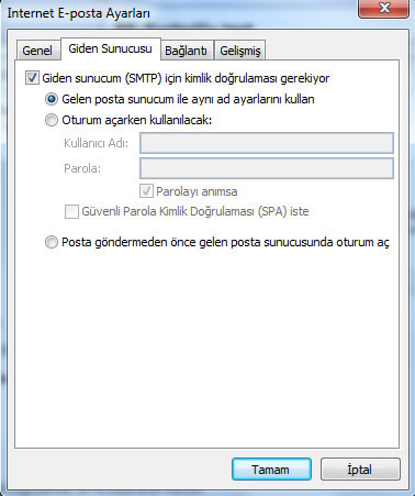 Yandex Outlook Ayarları