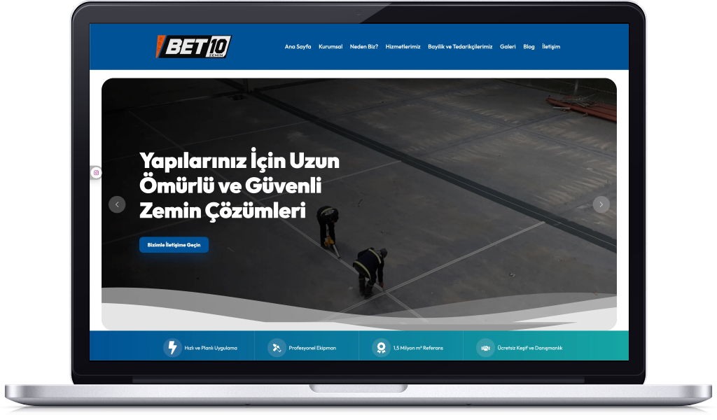 BET10 Zemin web sitesi çalışmamız