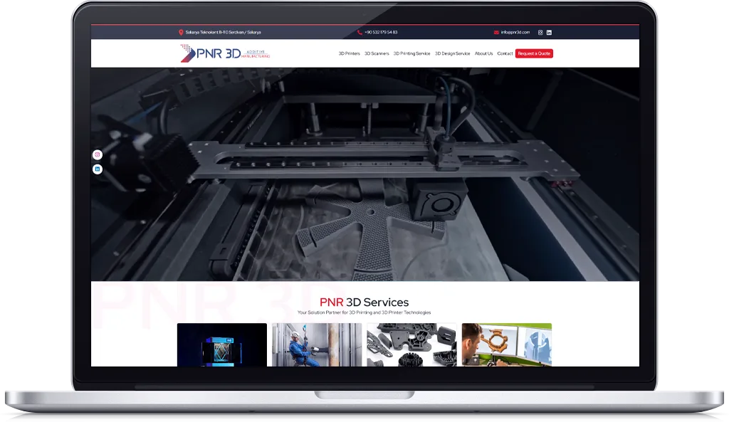 PNR 3D web sitesi tasarımı