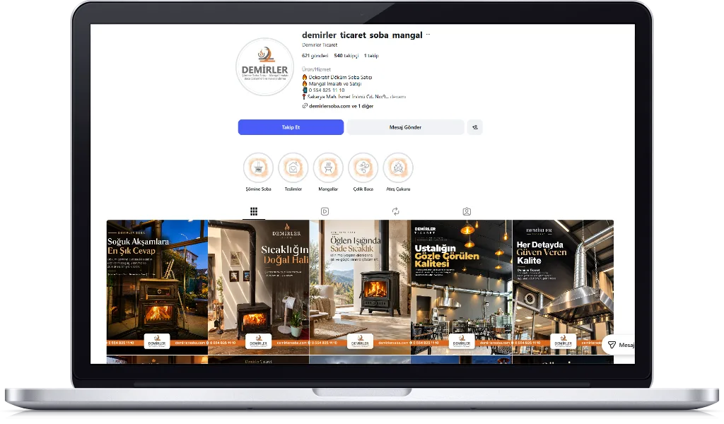 DEMİRLER TİCARET Sosyal Medya Yönetimi web sitesi tasarımı