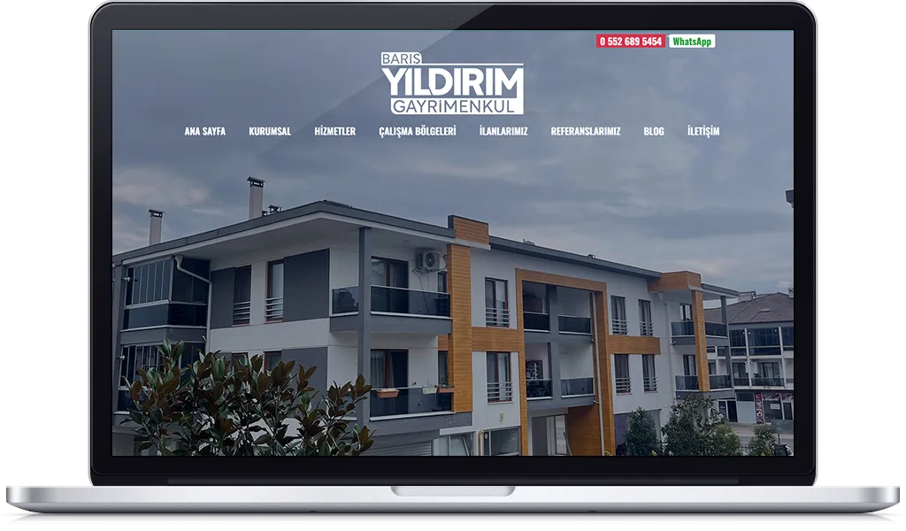 BARIŞ YILDIRIM GAYRİMENKUL web sitesi tasarımı