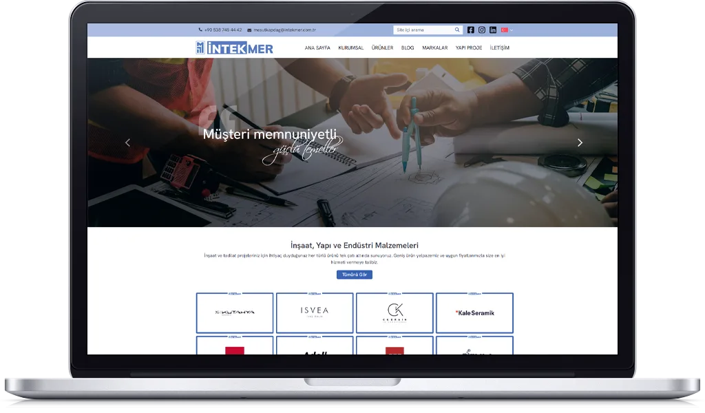 İNTEKMER web sitesi tasarımı
