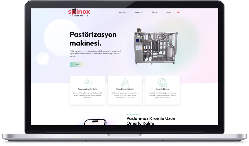 SP MAKİNA web sitesi tasarımı