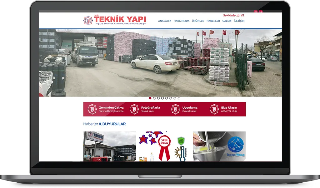 TEKNİK YAPI web sitesi tasarımı