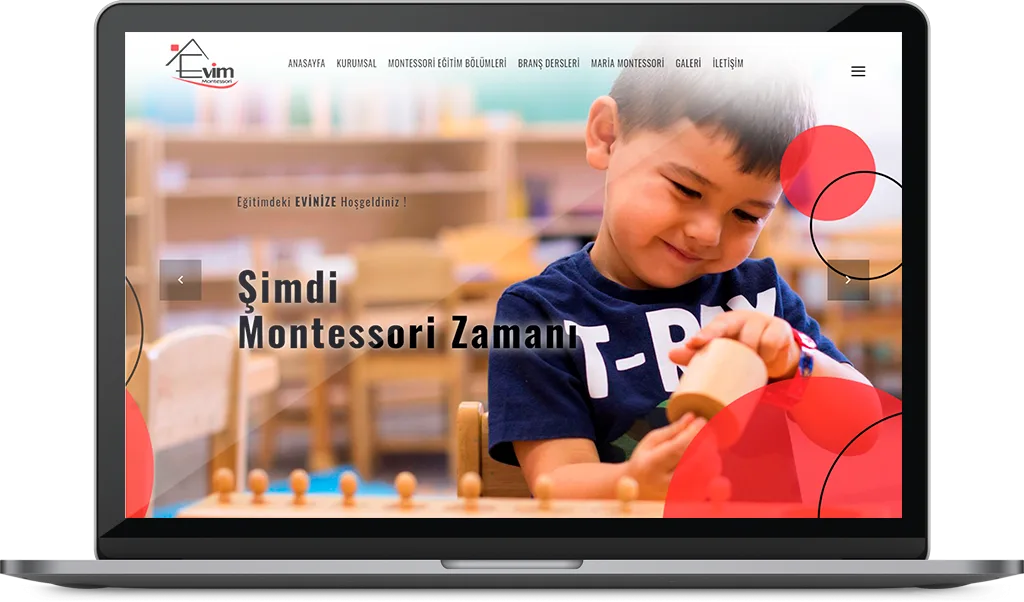 EVİM MONTESSORİ web sitesi tasarımı