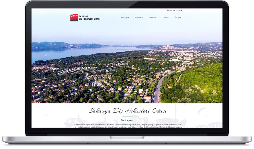 SAKARYA DİŞ HEKİMLERİ ODASI web sitesi tasarımı