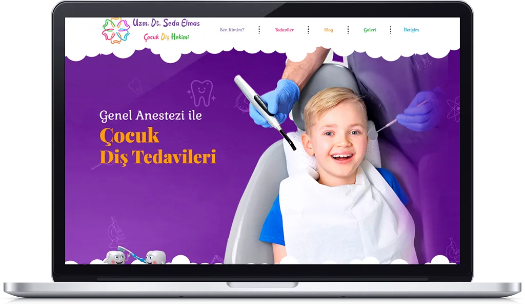 DT. SEDA ELMAS ÇOCUK DİŞ HEKİMİ web sitesi tasarımı