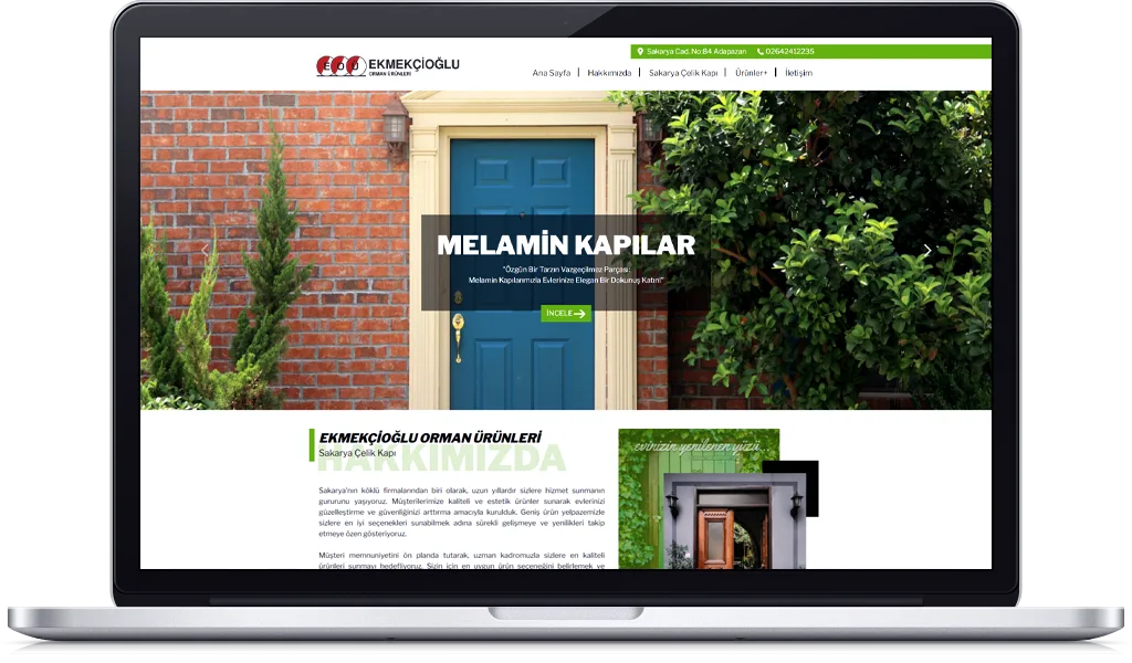 EKMEKÇİOĞLU ORMAN ÜRÜNLERİ web sitesi tasarımı