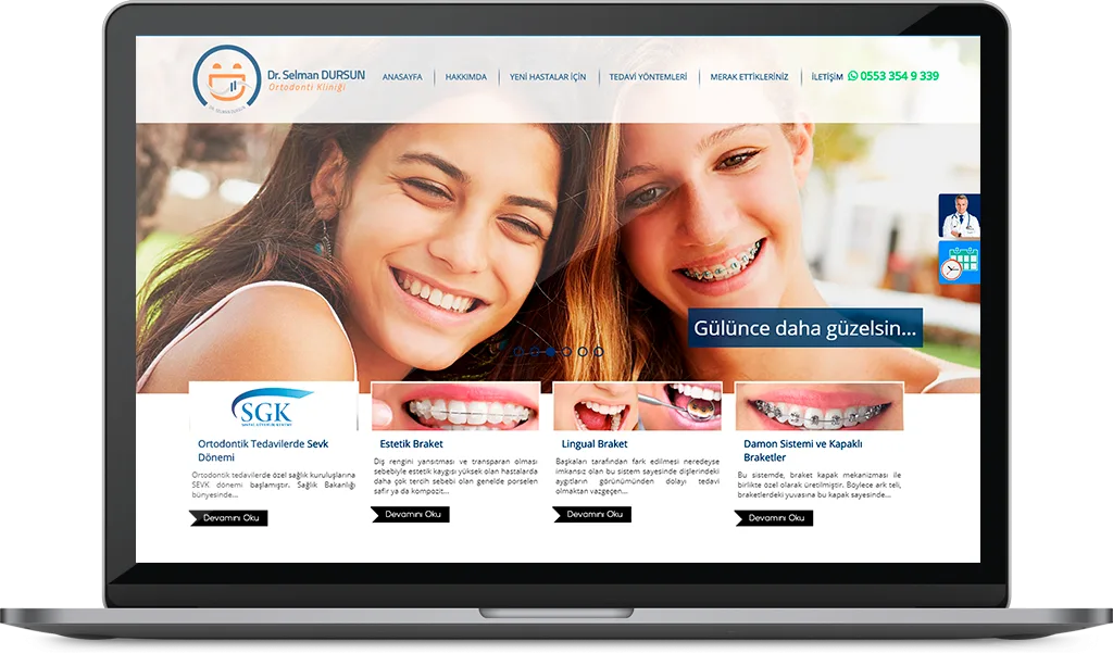 SAKARYA ORTODONTİ web sitesi tasarımı