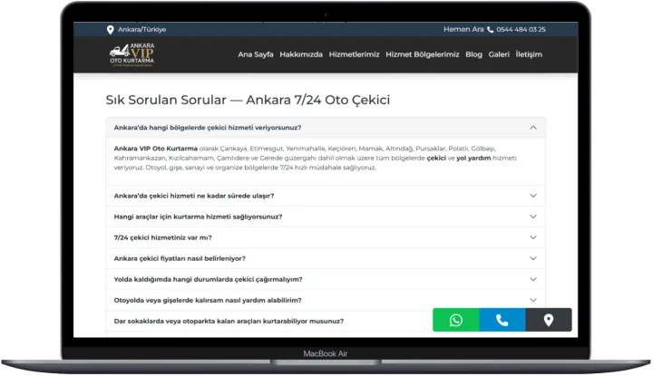ANKARA VİP OTO KURTARMA