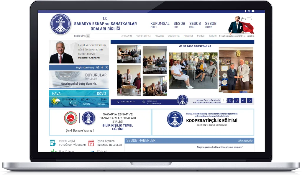 SESOB web sitesi tasarımı