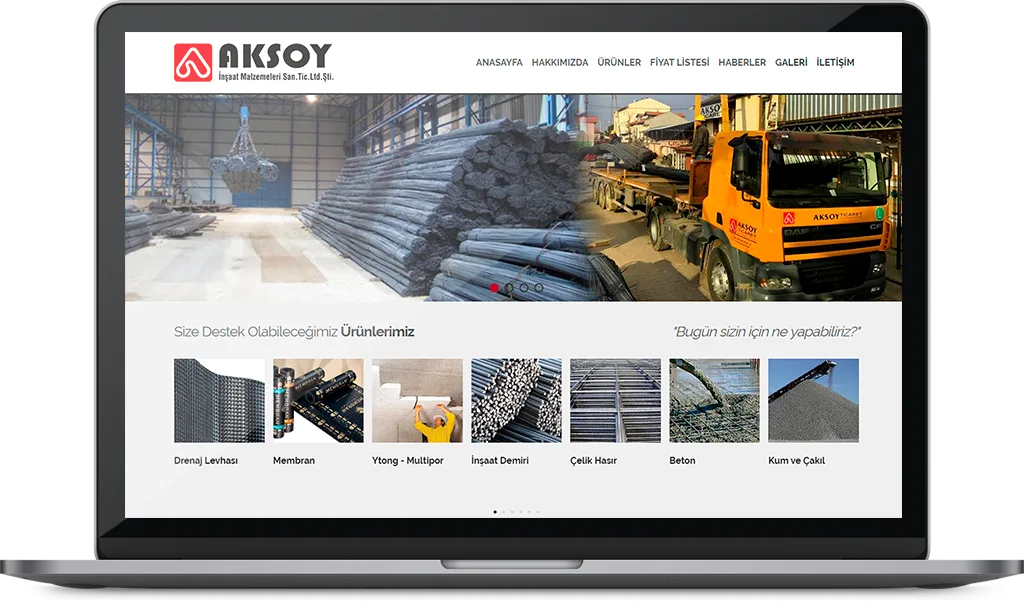 AKSOY TİCARET web sitesi tasarımı