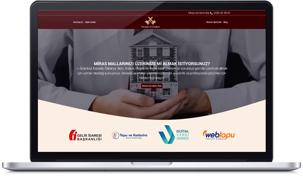 VERASET & İNTİKAL web sitesi tasarımı