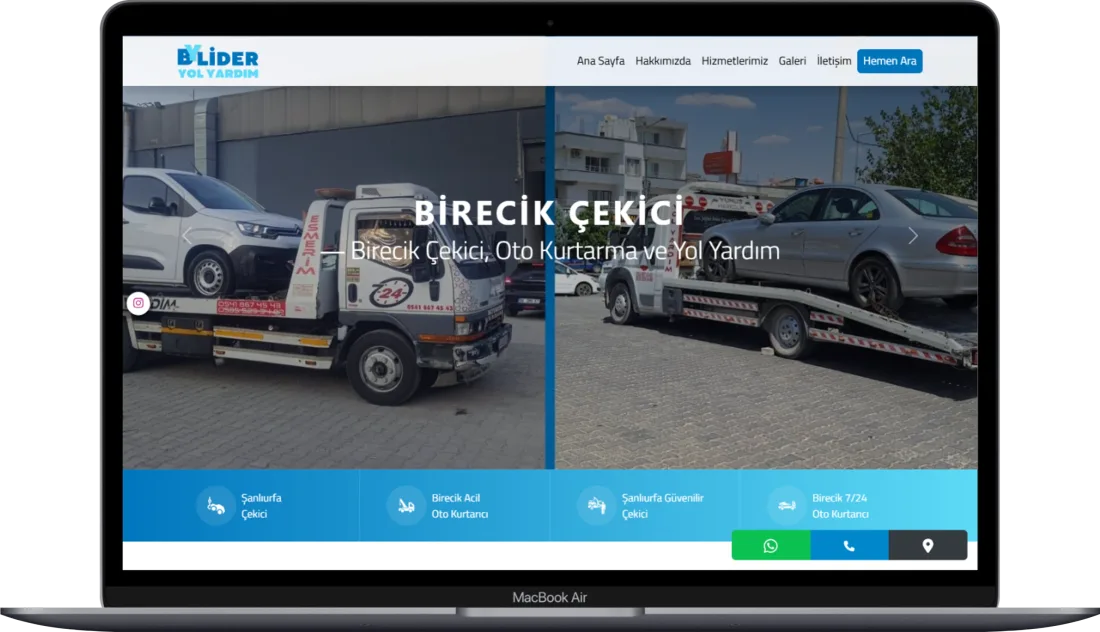 BY LİDER YOL YARDIM web sitesi tasarımı