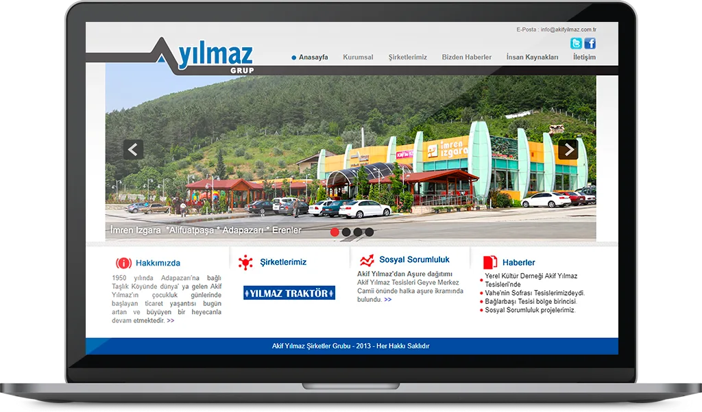 AKİF YILMAZ web sitesi tasarımı