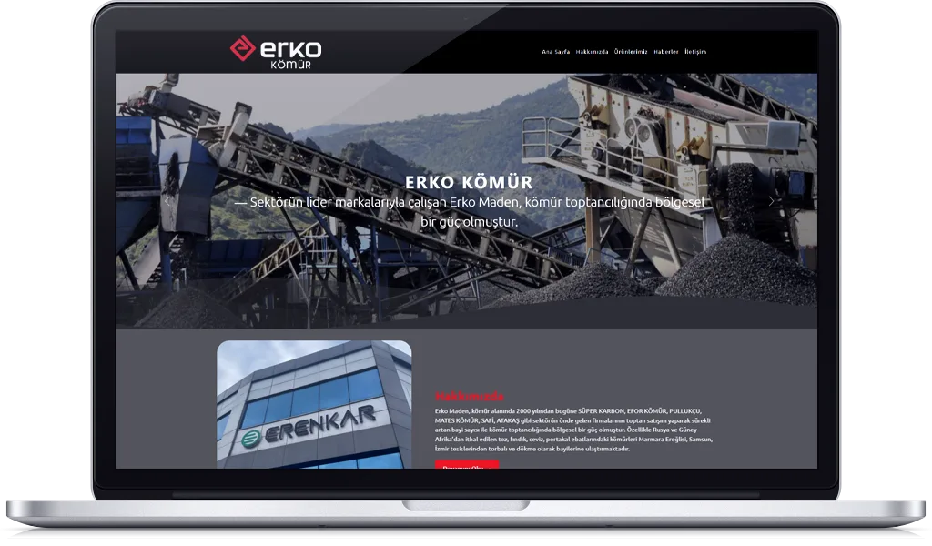 ERKO MADEN KÖMÜR web sitesi tasarımı
